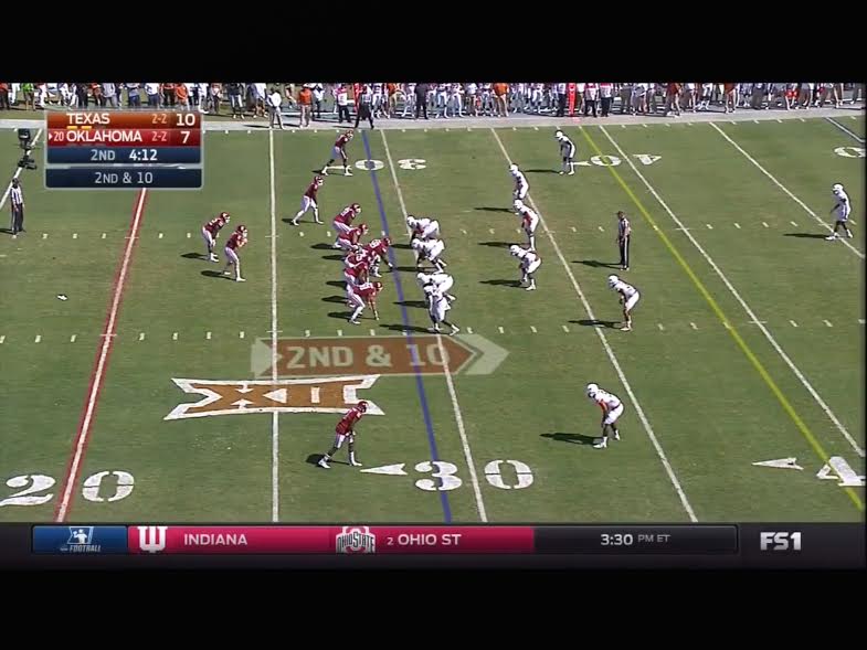 How many players can be on the line of scrimmage?